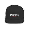 Overtime Flat Bill Snapback Hat — Embroidered Streetwear Cap